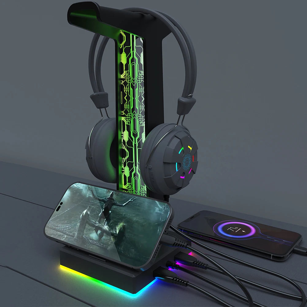 Soporte de auriculares RGB